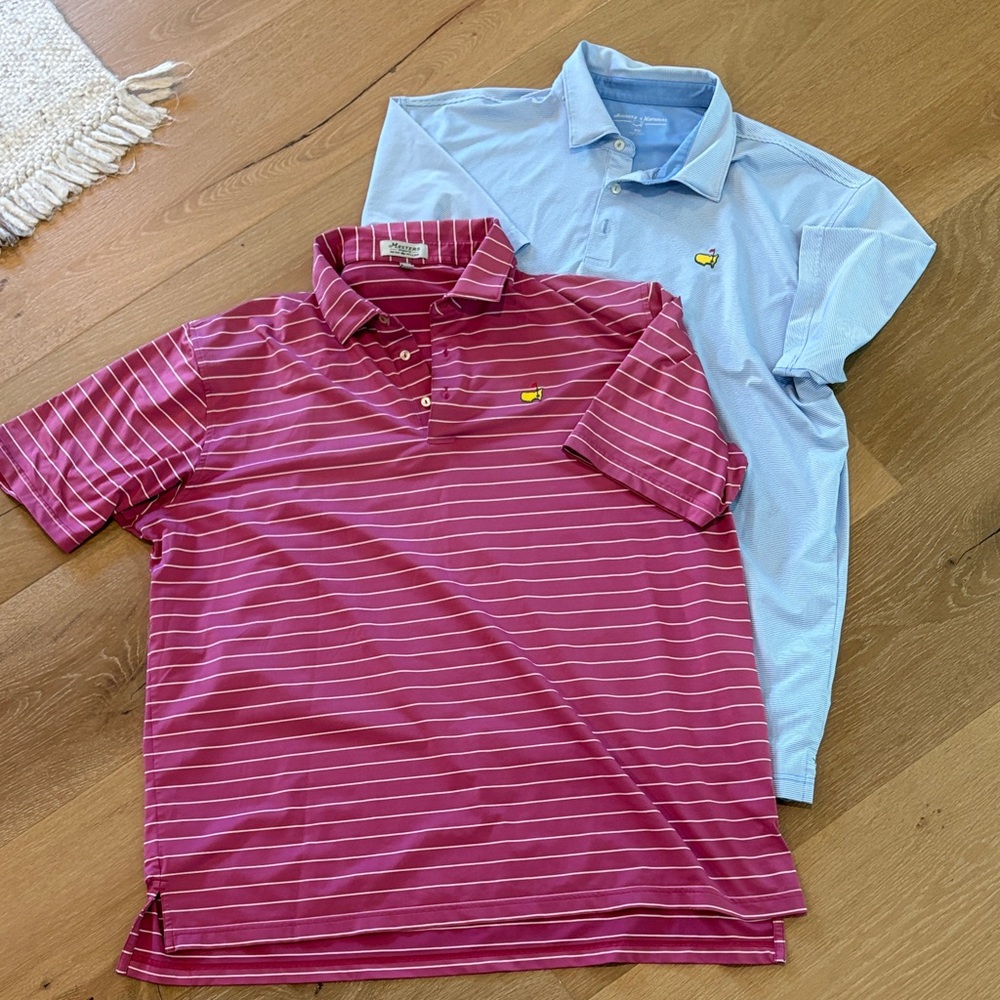Masters Men’s Polo Shirts - Pink and Light Blue - set of 2 - XXL